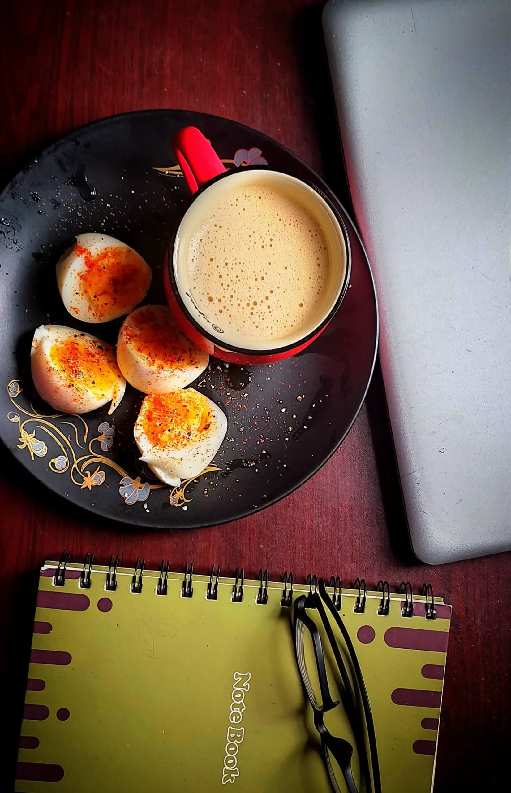 Easy Healthy Bulletproof Coffee recipe serving with 2 eggs