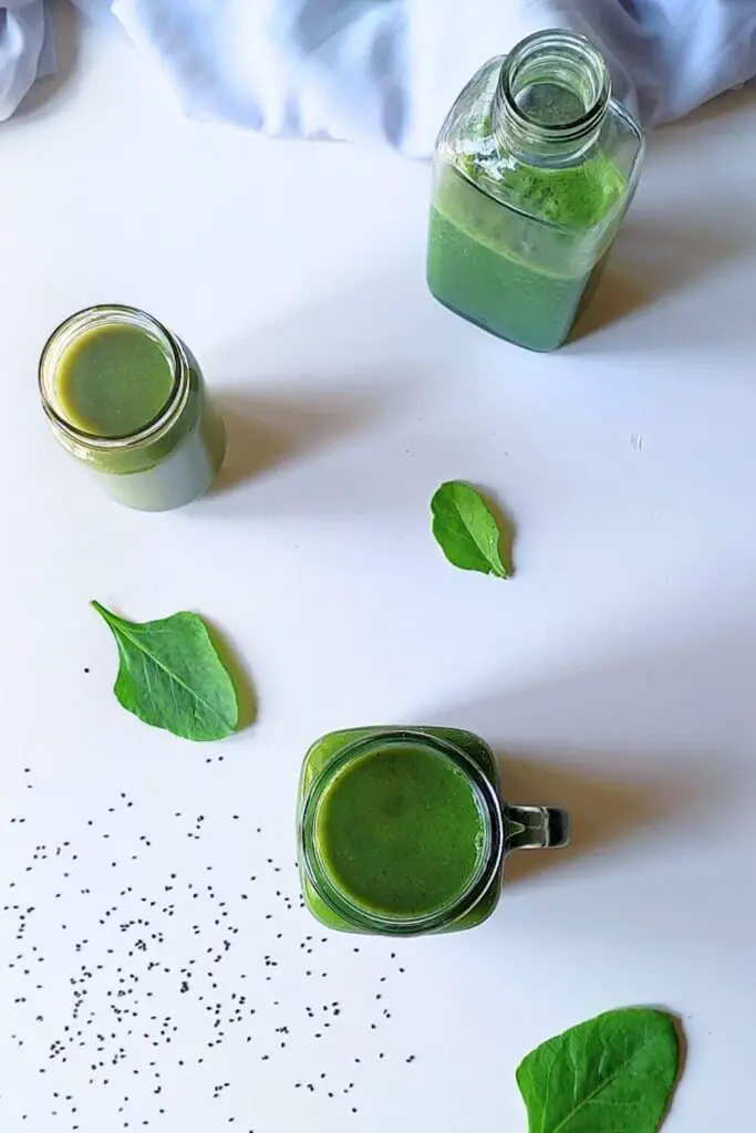 Healthy and Refreshing Green Smoothie recipe with attractive decoration