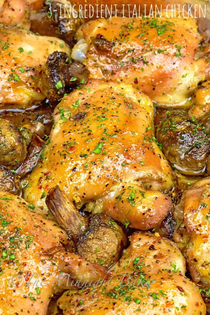 Easy Chicken Recipes for Dinner with Few Ingredients - 3-ingredient italian chicken