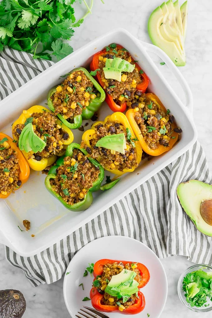 Beef and Quinoa Stuffed Peppers