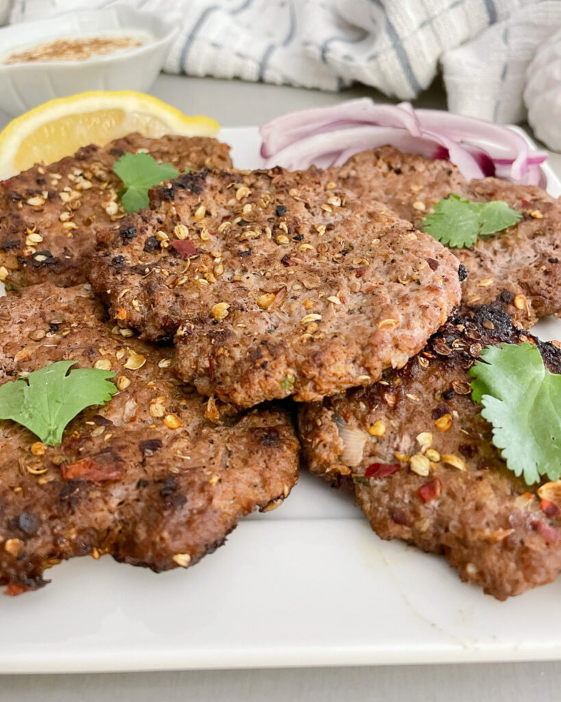 Delicious one-bowl Chapli Kabab mixture ready to fry