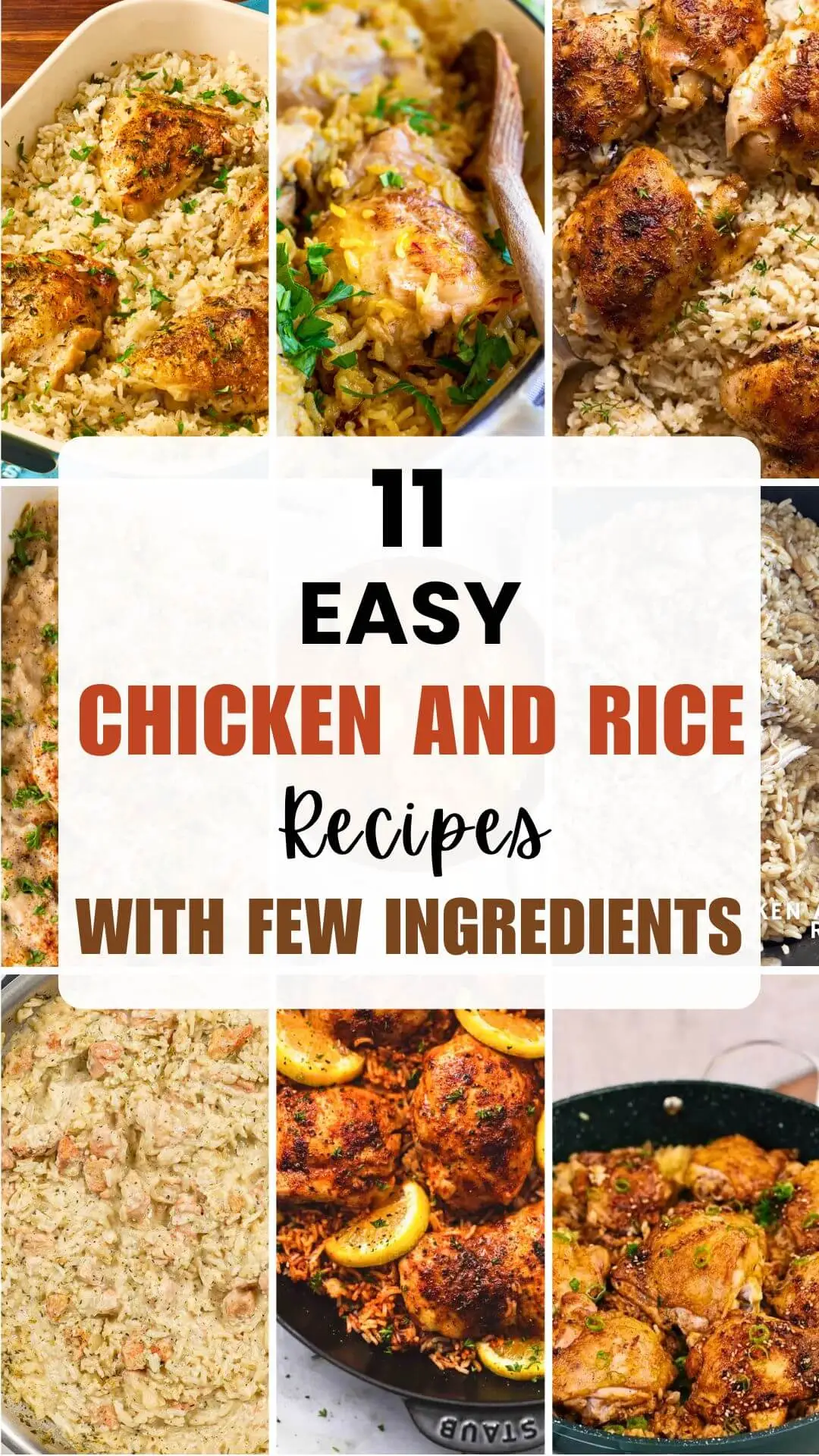 11 Easy Chicken and Rice Recipes for Dinner with Few Ingredients!