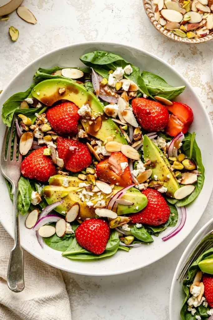 Summer Strawberry Spinach Salad