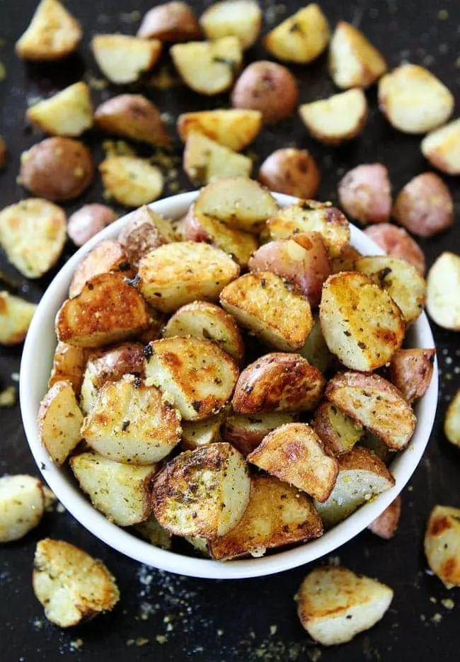 Roasted Parmesan-Pesto Potatoes