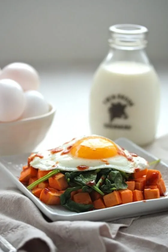 Sweet Potato Spinach Breakfast Hash