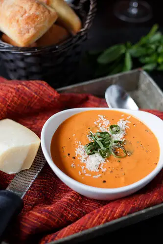 Quick and Easy Creamy Tomato – Basil Soup