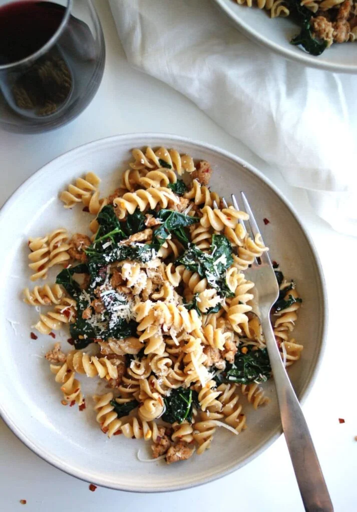 Easy Kale and Sausage Pasta