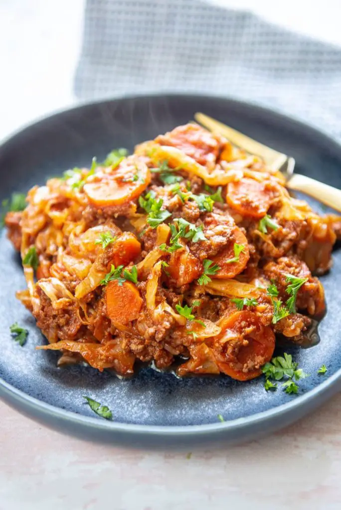 Dutch Oven Beef and Cabbage Casserole