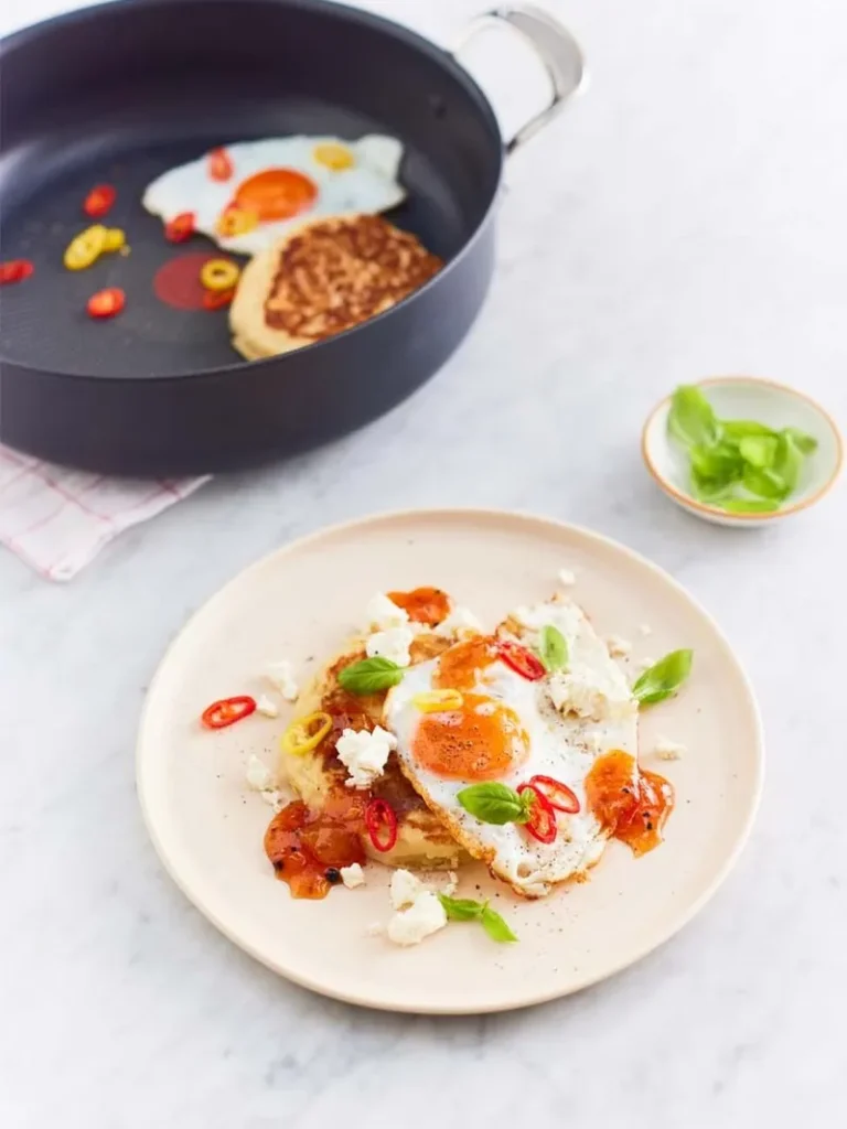 Egg & mango chutney flatbreads