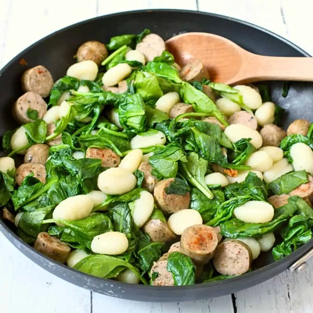 Gnocchi with Chicken Sausage and Spinach