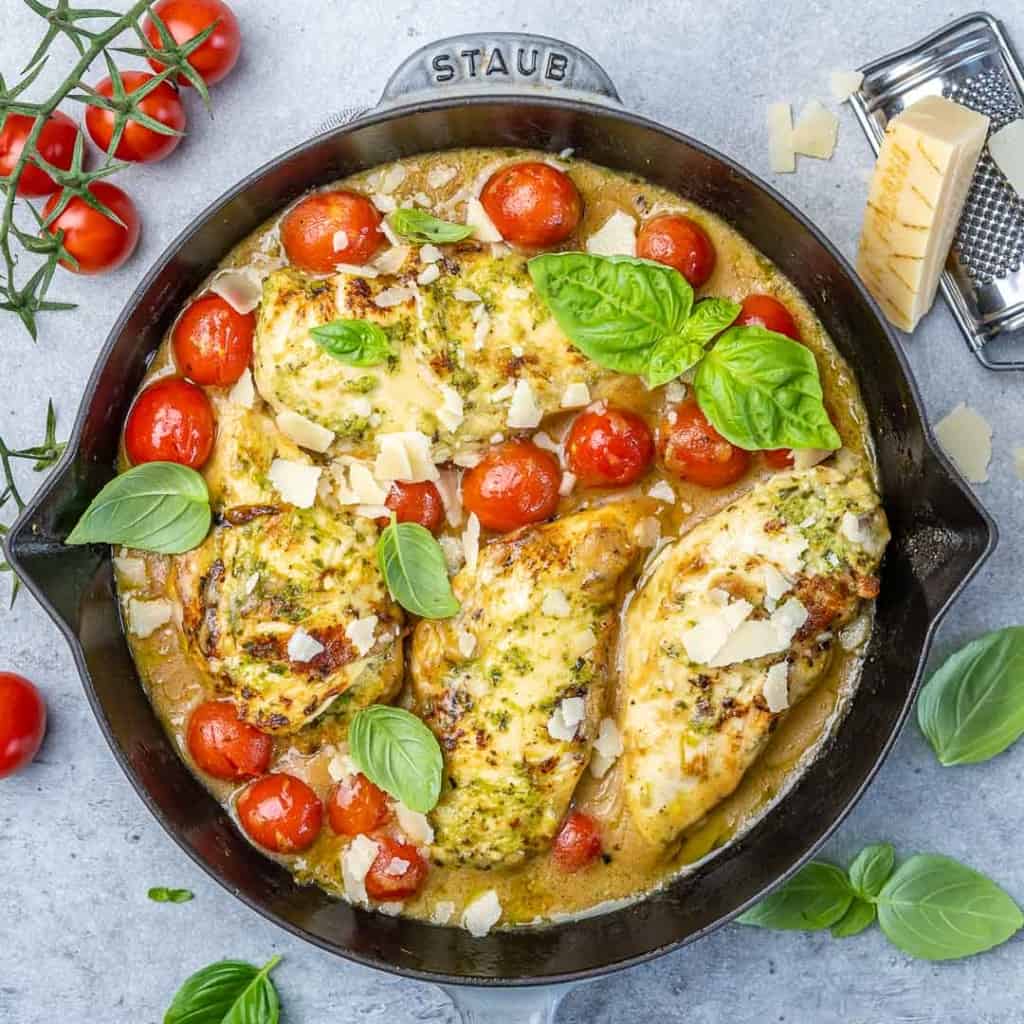 Pesto Chicken Recipe - Healthy Fitness Meals