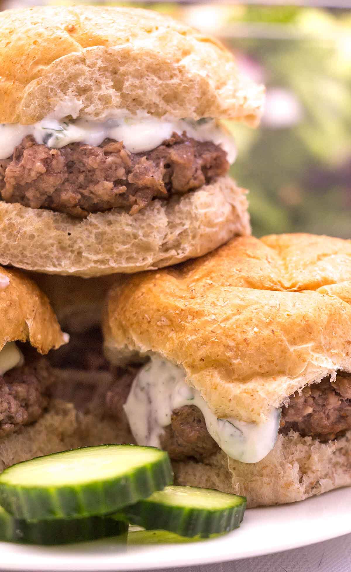 Lamb Burgers - The Mediterranean Dish