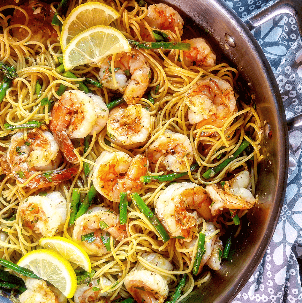 Lemon Garlic Shrimp Pasta