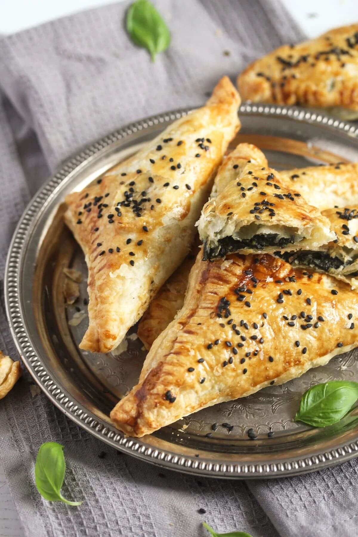 Feta and Spinach Triangles - The Mediterranean Dish