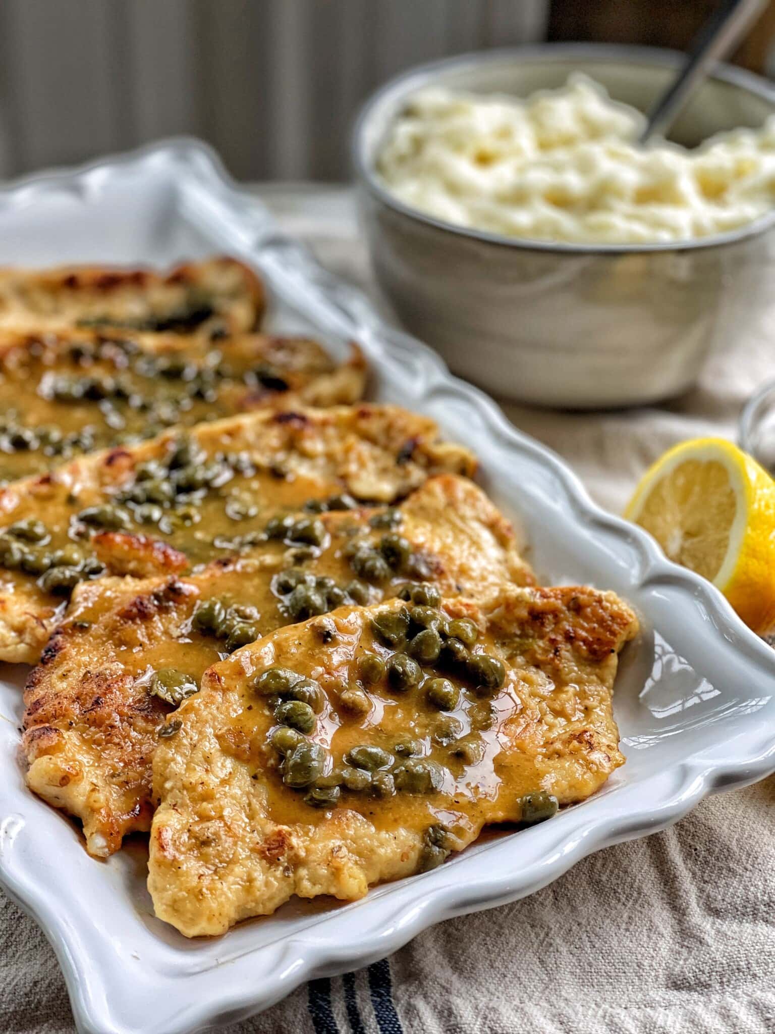 Lighter Chicken Piccata - Low Calorie Italian Dish