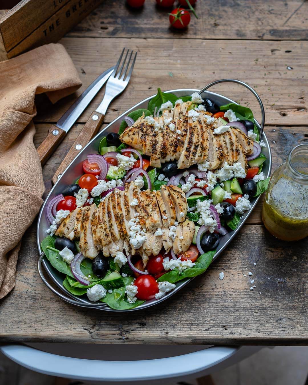 Grilled Chicken Salad - The Mediterranean Dish