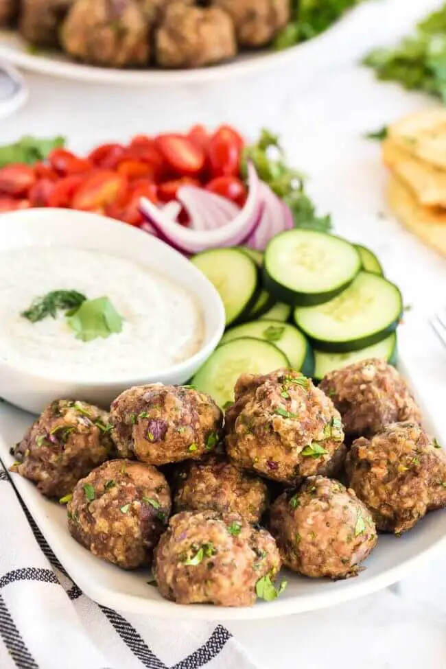 Baked Greek Meatballs - The Mediterranean Dish