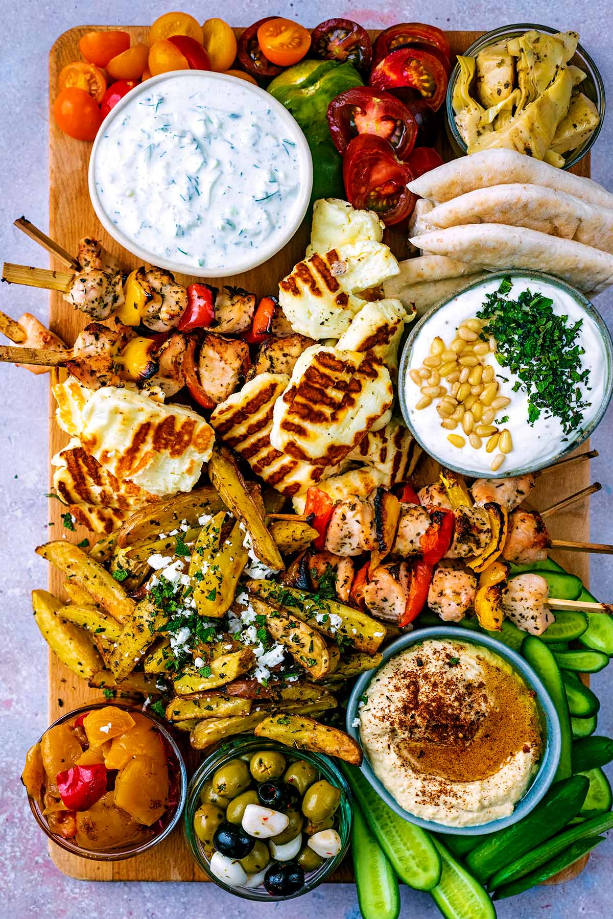 Greek Mezze Platter - The Mediterranean Dish