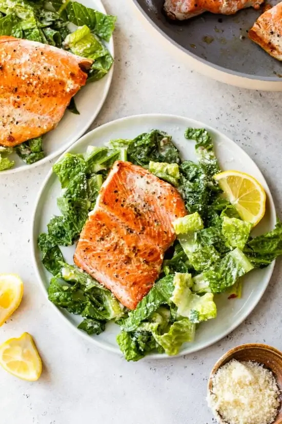 Salmon Caesar Salad - High Protein and Omega-3