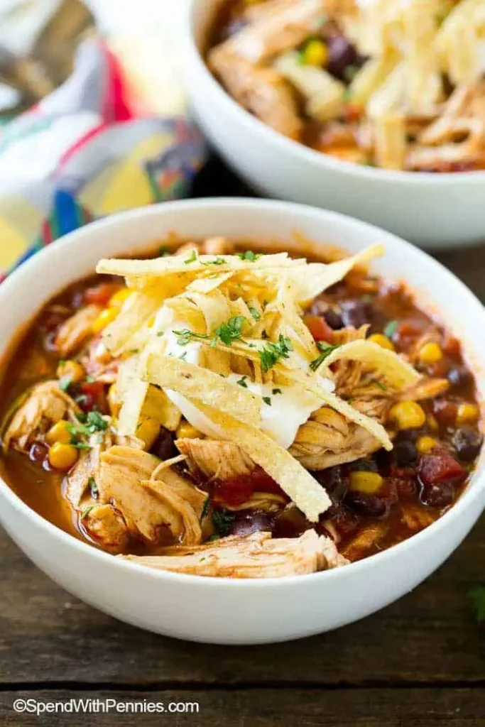 Slow Cooker Chicken Enchilada Soup