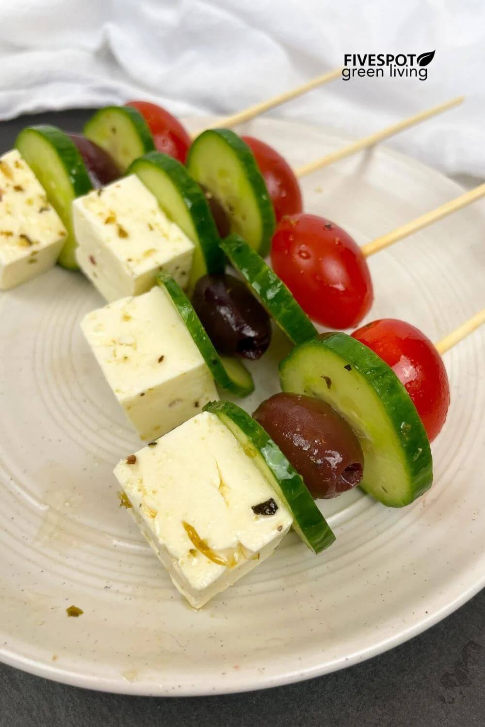 Greek Salad Kabobs - The Mediterranean Dish