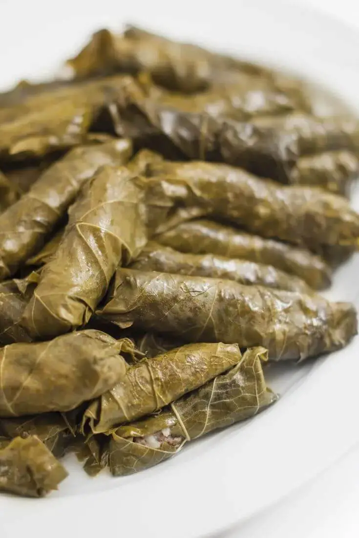 Meat Stuffed Grape Leaves - The Mediterranean Dish