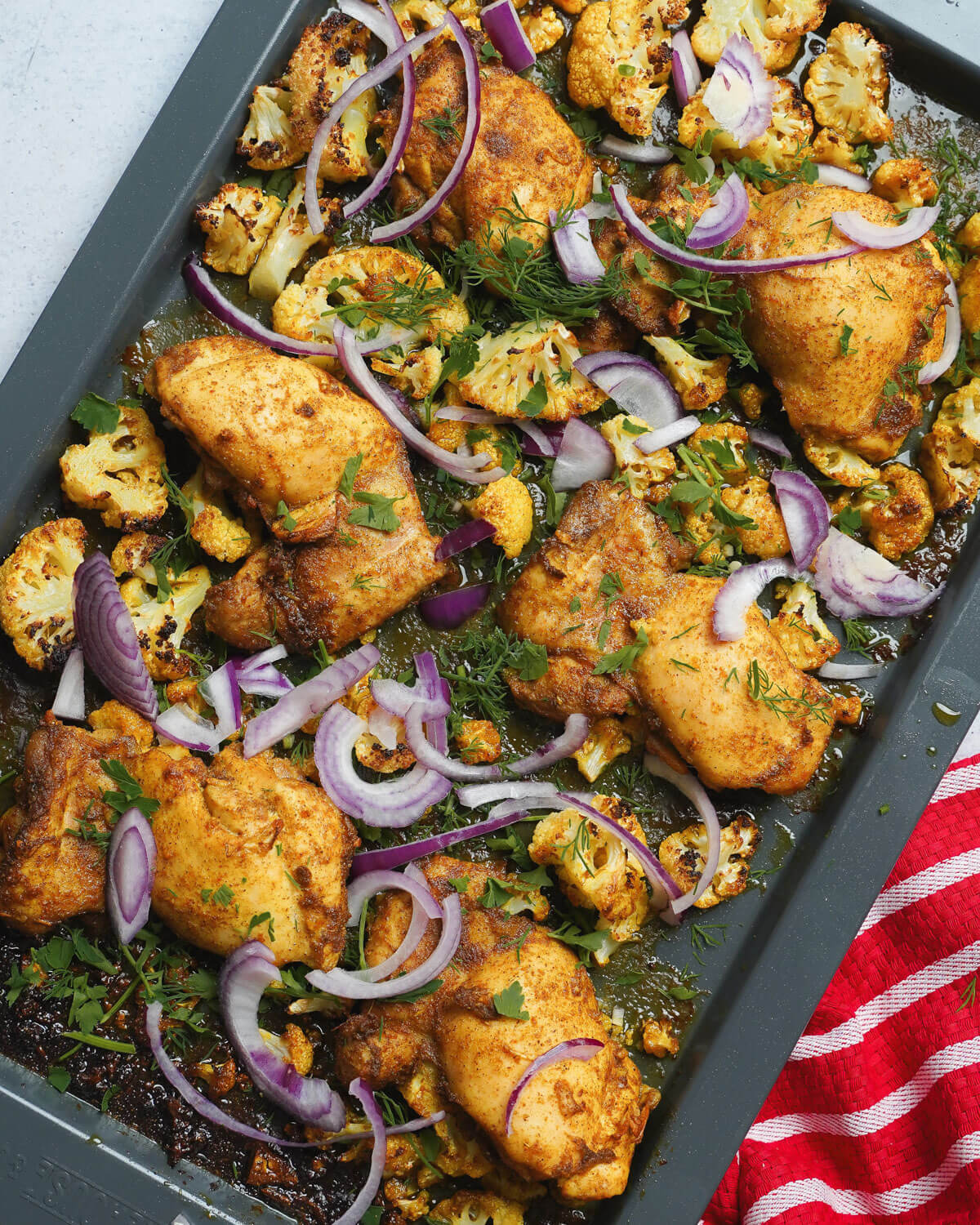 Sheet Pan Chicken and Cauliflower - Quick Healthy Dinner