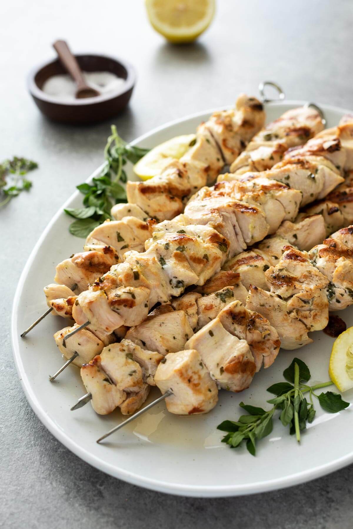 Greek Chicken Skewers - The Mediterranean Dish