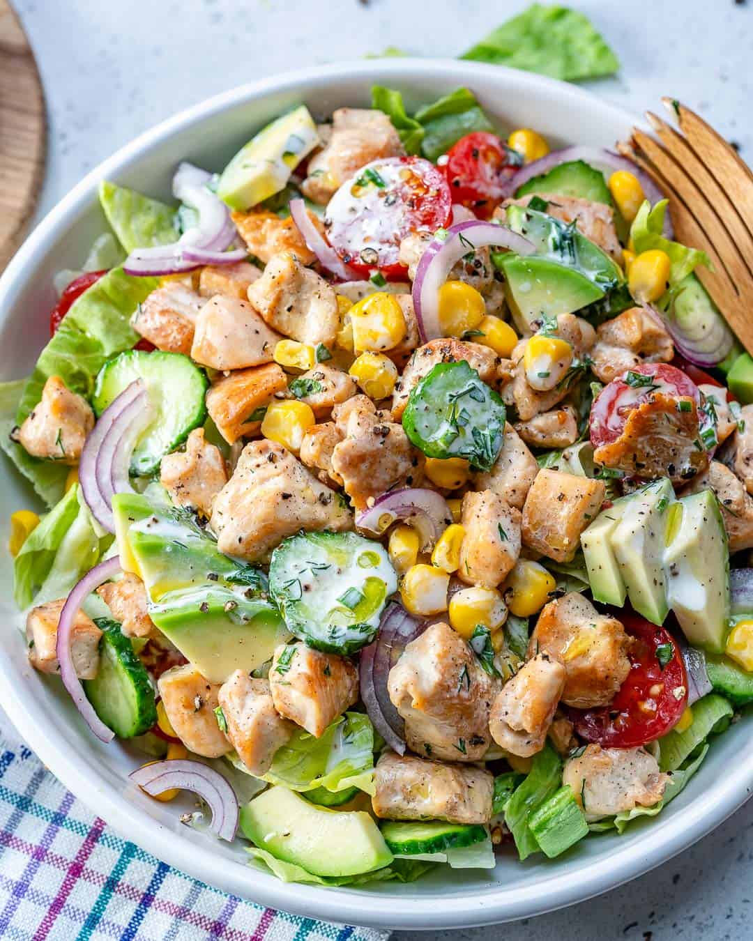 Healthy Ranch Chicken Salad - Easy Protein Salad