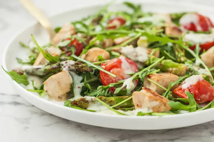 Warm Chicken Salad With Creamy Dill Dressing