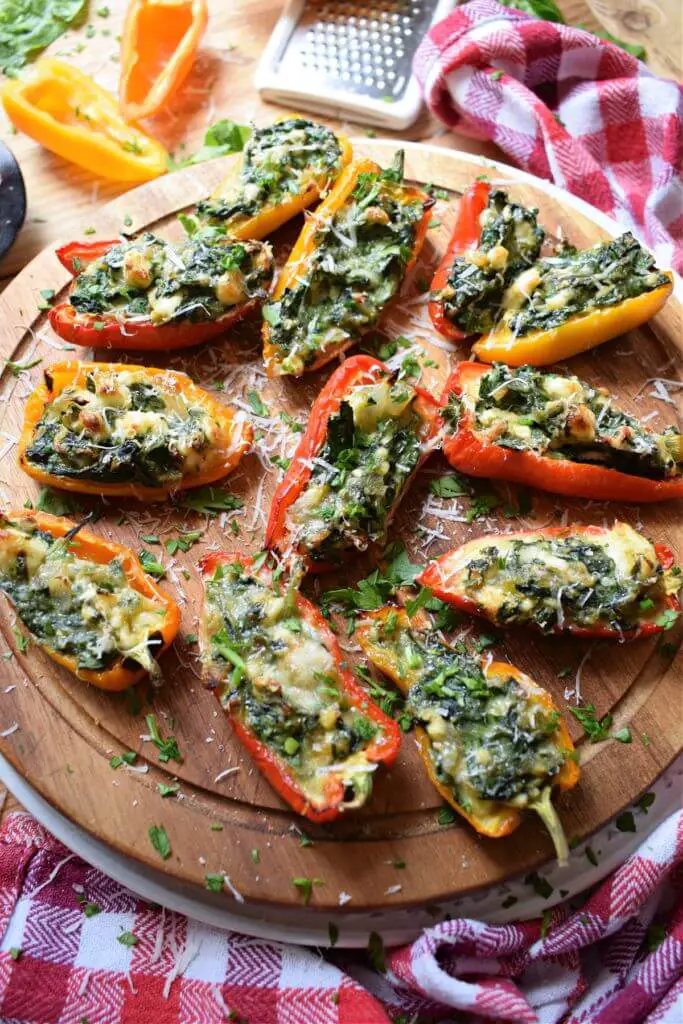 Feta Spinach Mini Peppers - The Mediterranean Dish