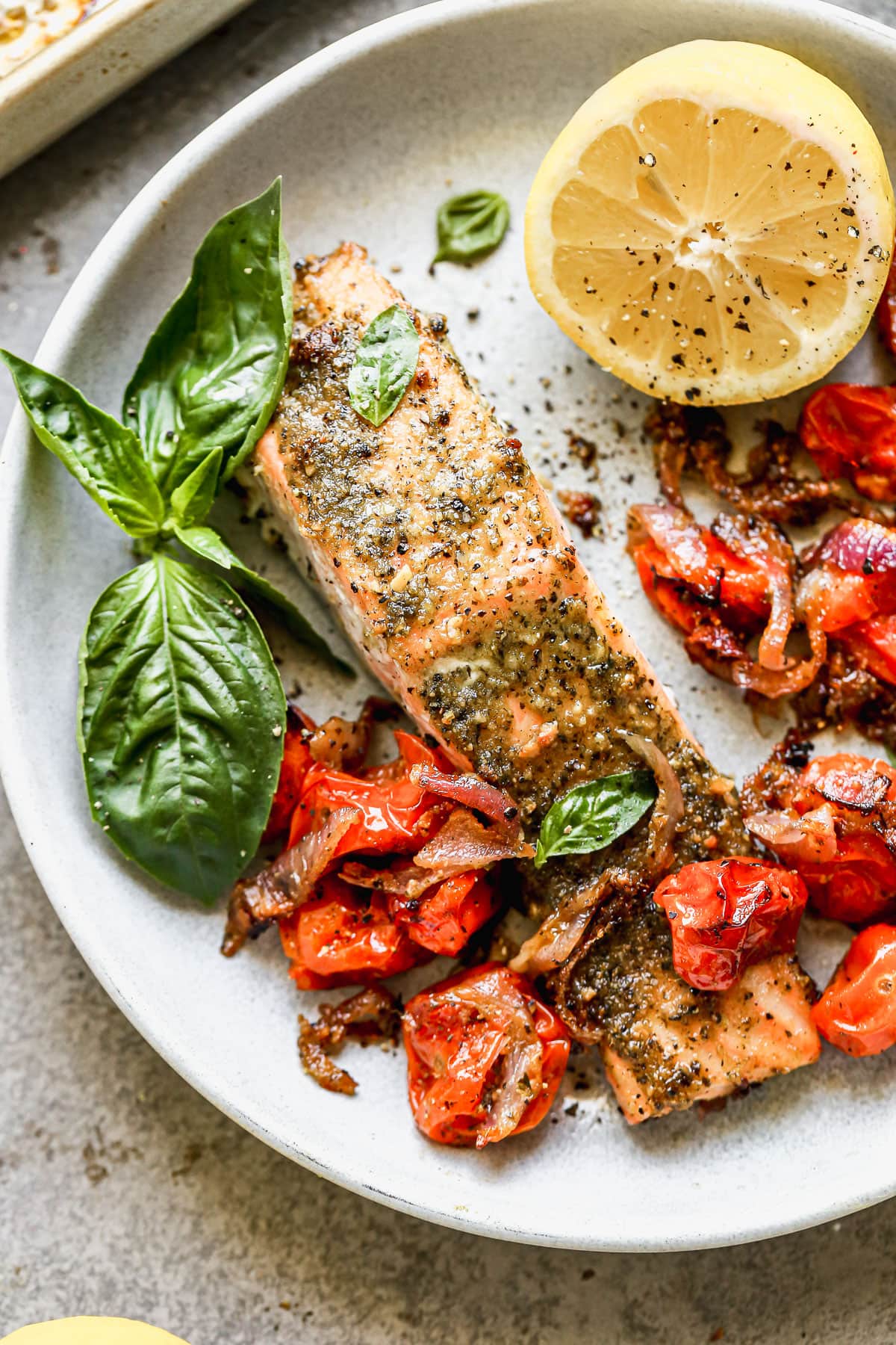 Pesto Salmon - Healthy Oven-Baked Recipe