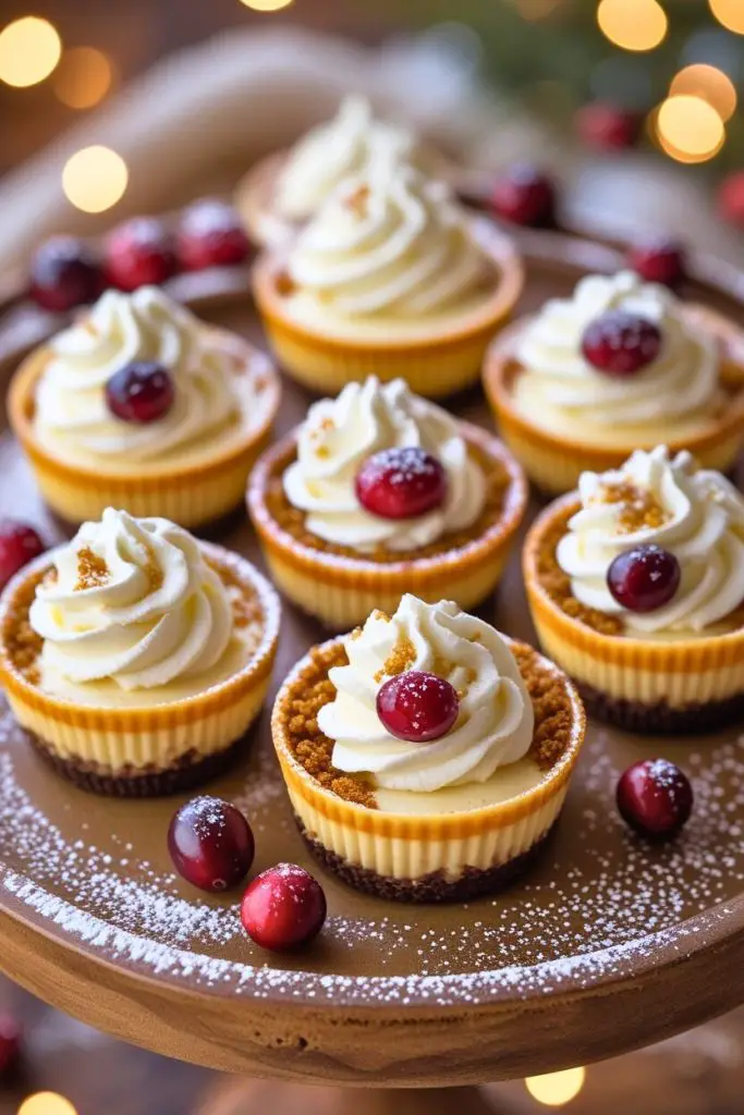 No-Bake Gingerbread Cheesecake Cups: Creamy, spiced cheesecake layered with gingerbread crumbs for a festive, easy holiday dessert.