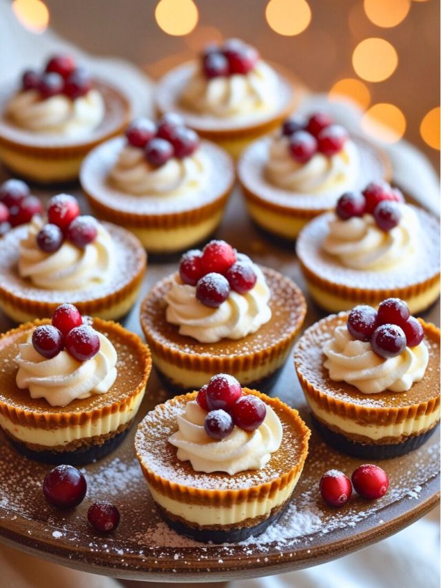 No-Bake Gingerbread Cheesecake Cups: Creamy, spiced cheesecake layered with gingerbread crumbs for a festive, easy holiday dessert.