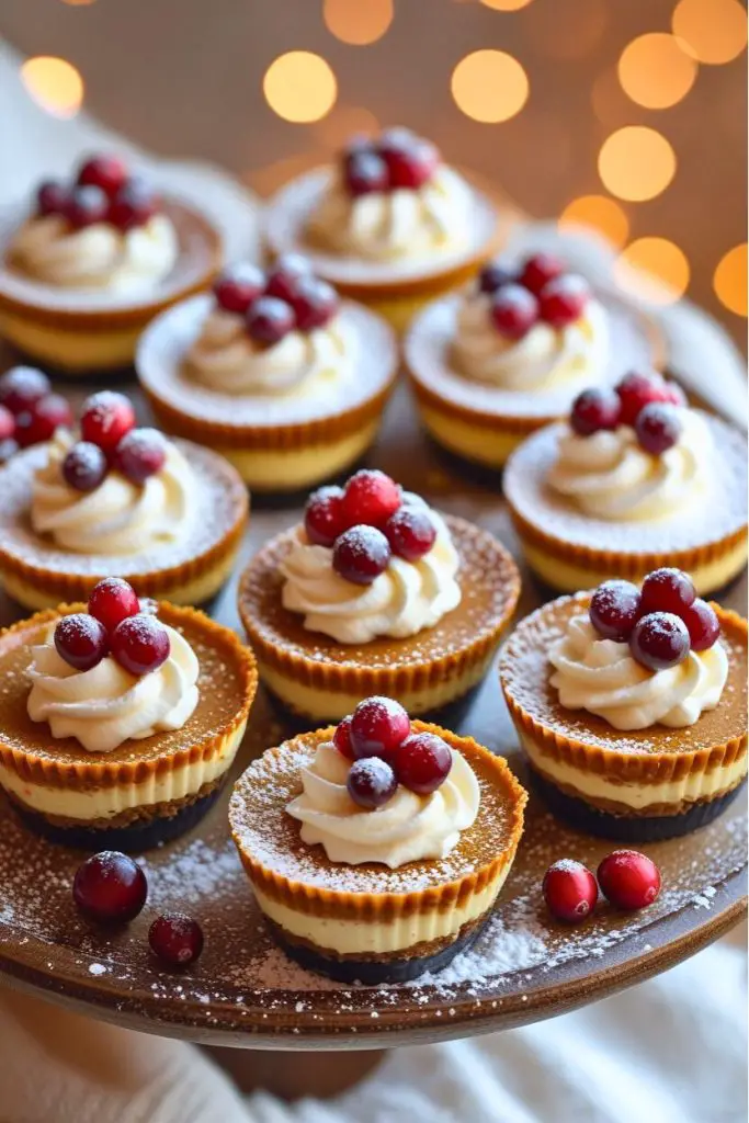 No-Bake Gingerbread Cheesecake Cups: Creamy, spiced cheesecake layered with gingerbread crumbs for a festive, easy holiday dessert.