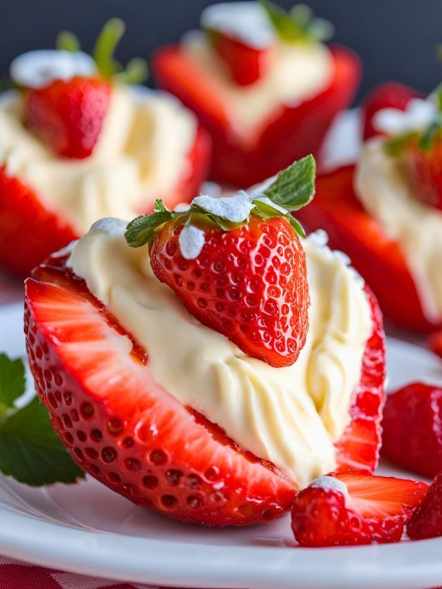 Cheesecake Stuffed Strawberries