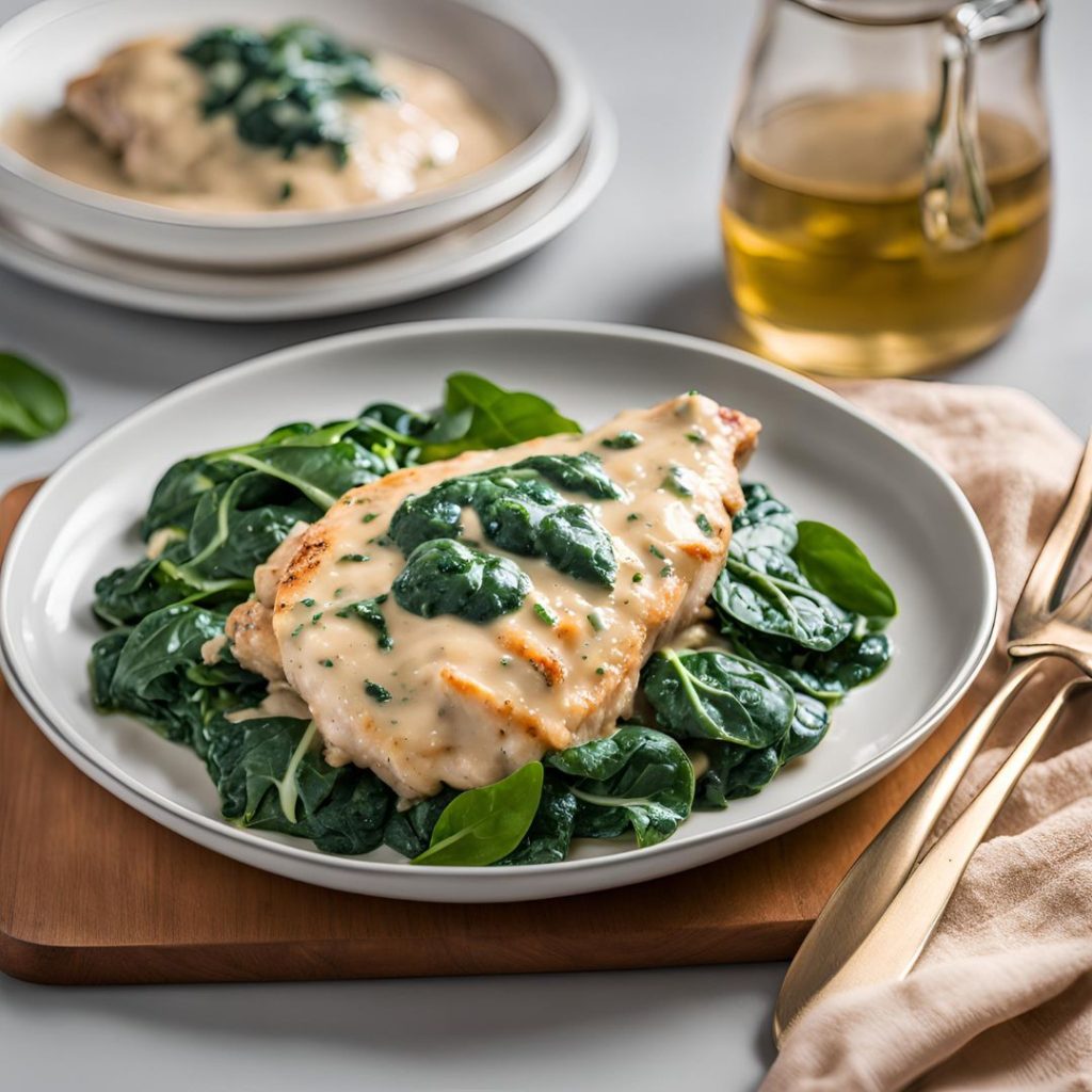 Creamy Garlic Chicken with Spinach