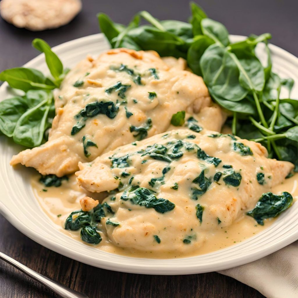 Creamy Garlic Chicken with Spinach