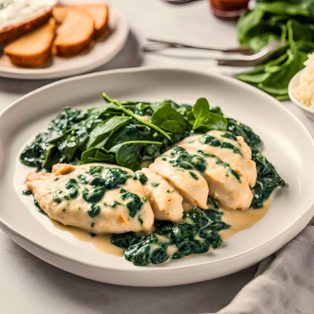 Creamy Garlic Chicken with Spinach