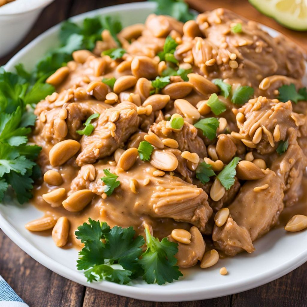 Crockpot Peanut Chicken