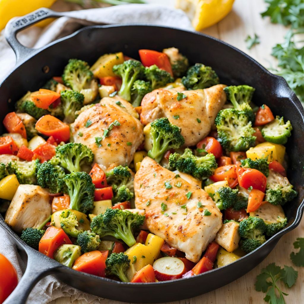 Healthy Chicken & Veggie Skillet