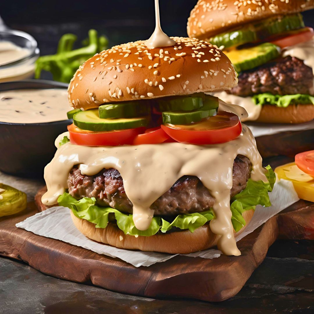 Smash Burgers with Baconnaise Sauce