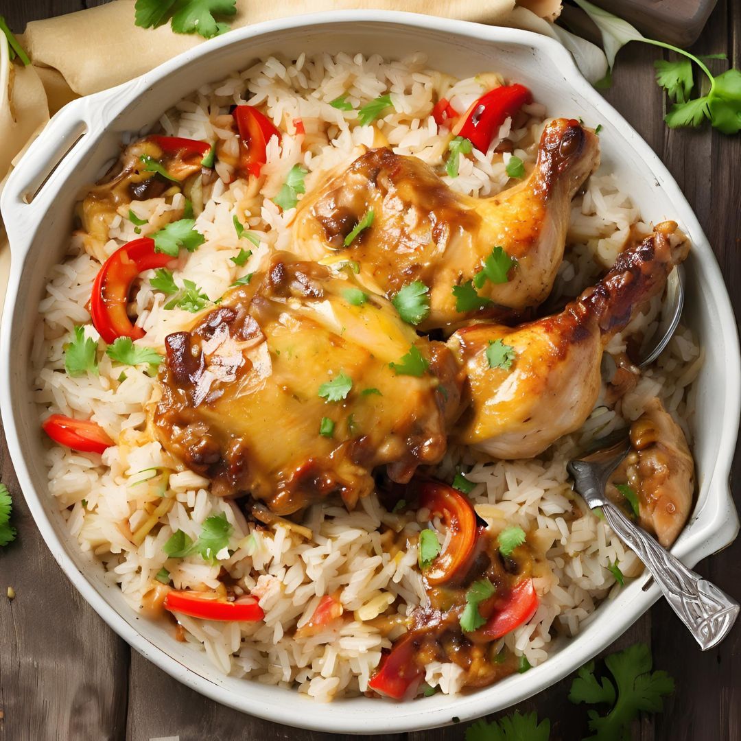 Smothered Chicken and Rice
