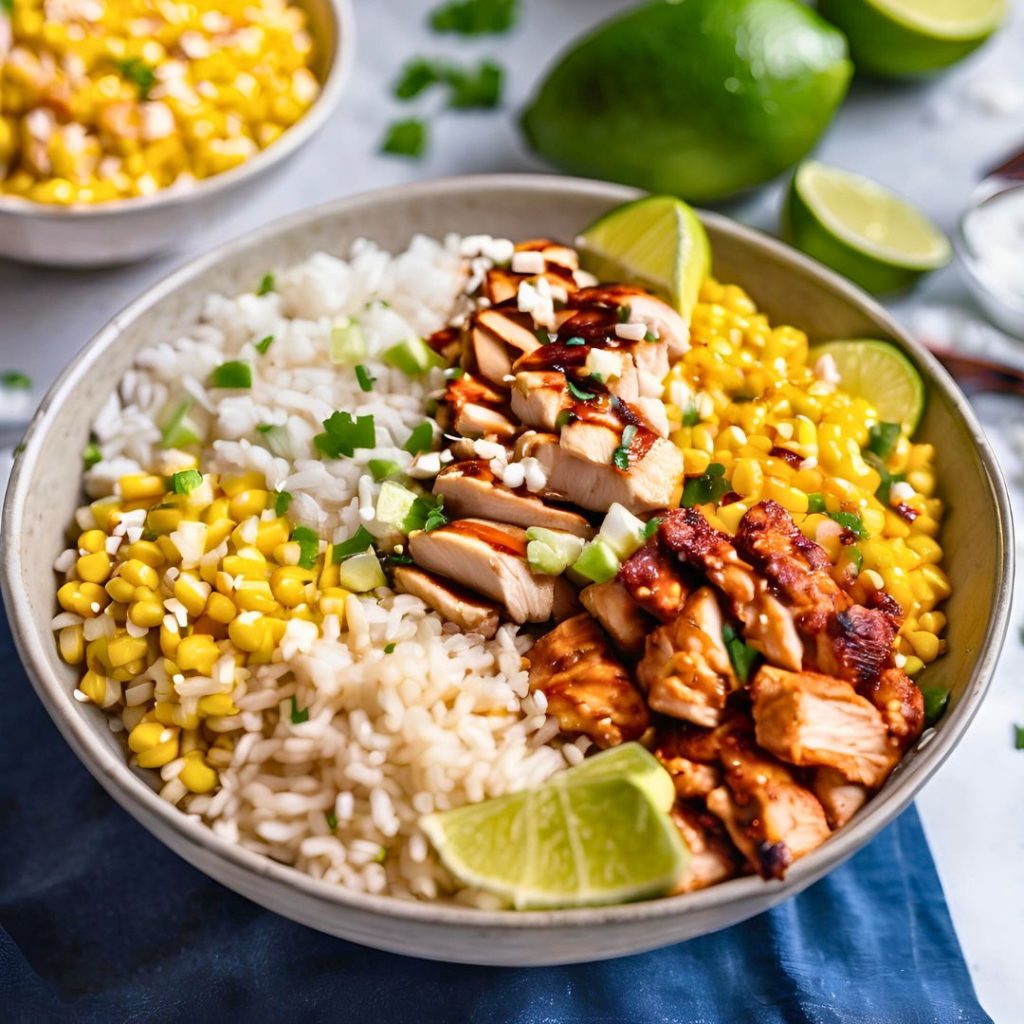 Street Corn Chicken Rice Bowl