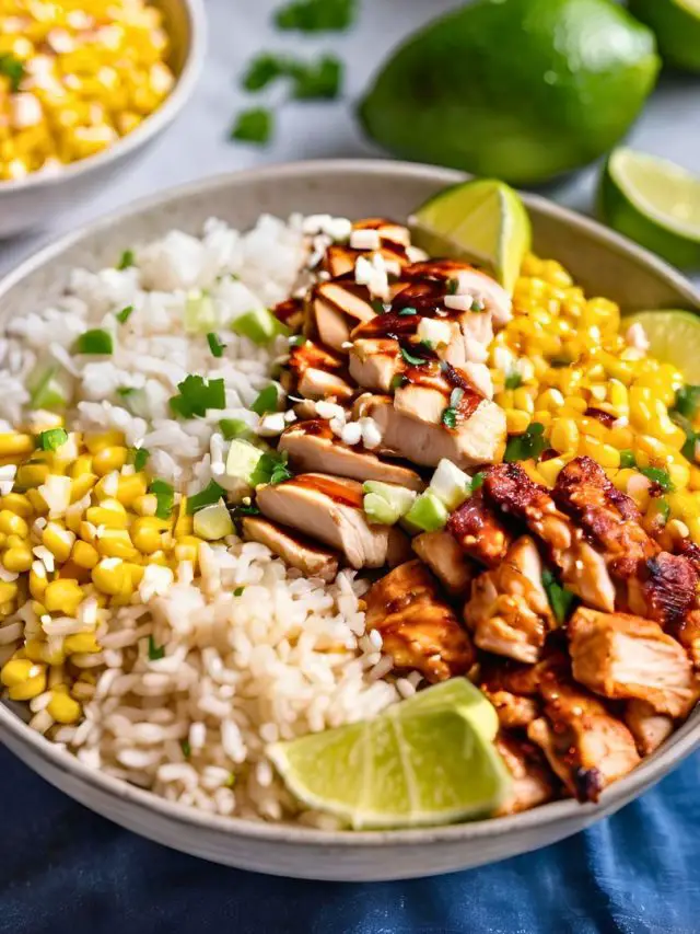 Street Corn Chicken Rice Bowl