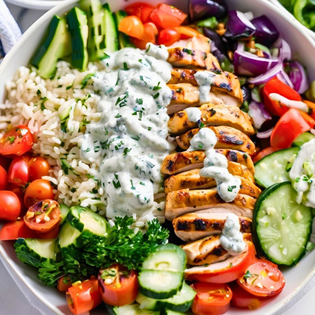 Greek Chicken Tzatziki Bowls