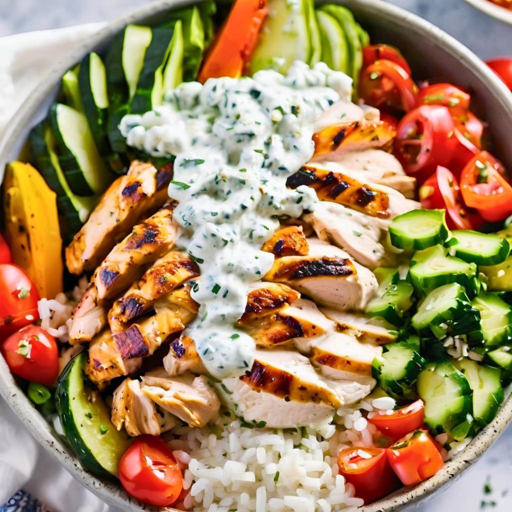 Greek Chicken Tzatziki Bowls