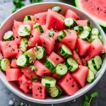 Watermelon Cucumber Salad