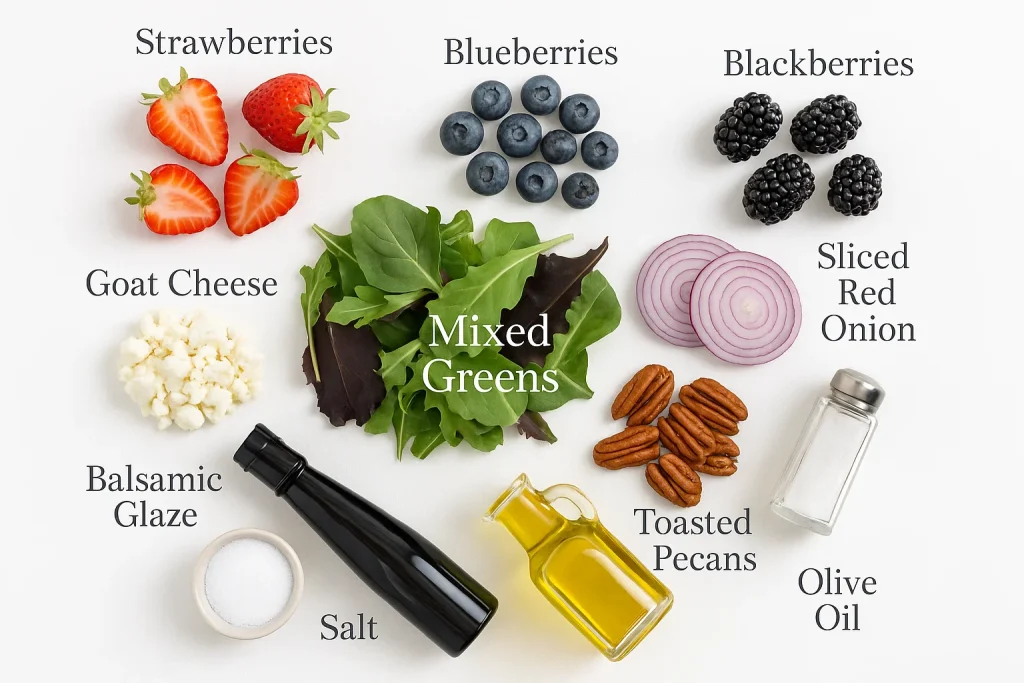 Balsamic Berry Salad Ingredients