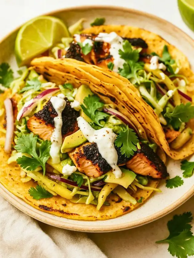 Blackened Salmon Tacos